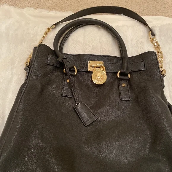 Michael Kors Hamilton Handbag Large Black - Picture 3 of 13